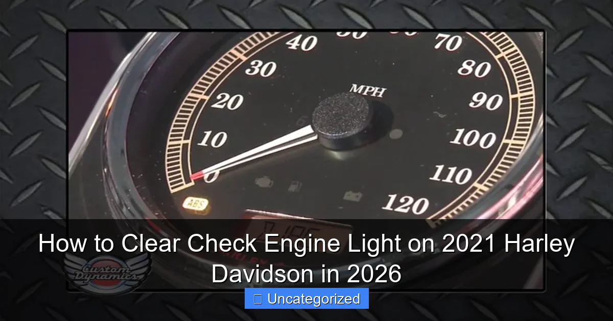 How to Clear Check Engine Light on 2021 Harley Davidson in 2026