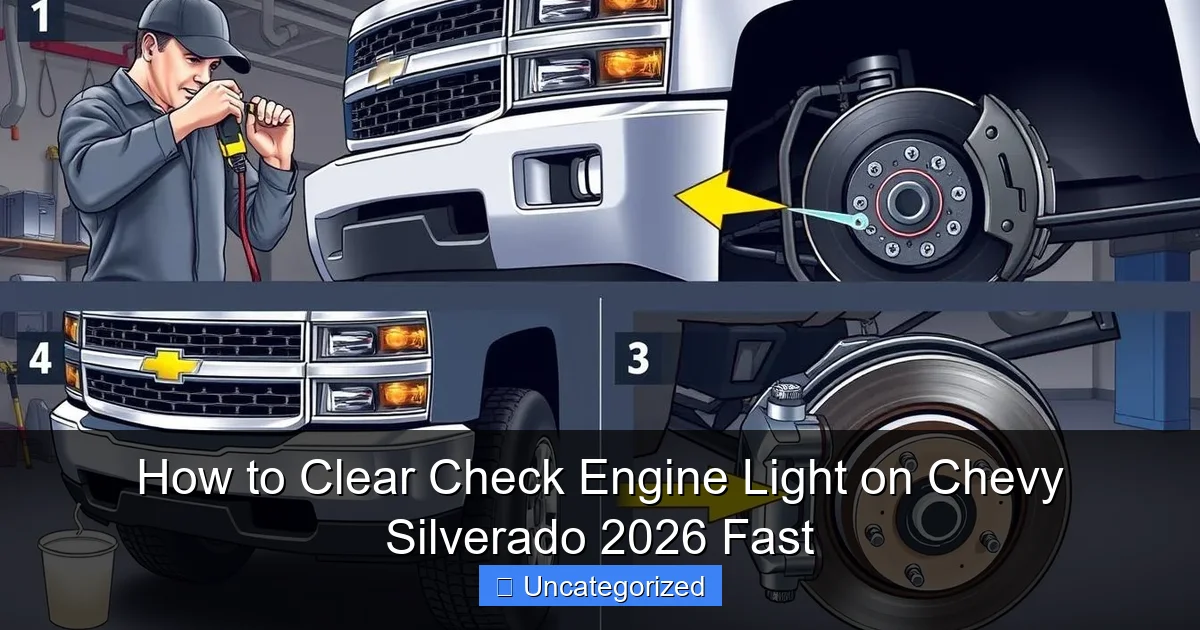 How to Clear Check Engine Light on Chevy Silverado 2026 Fast