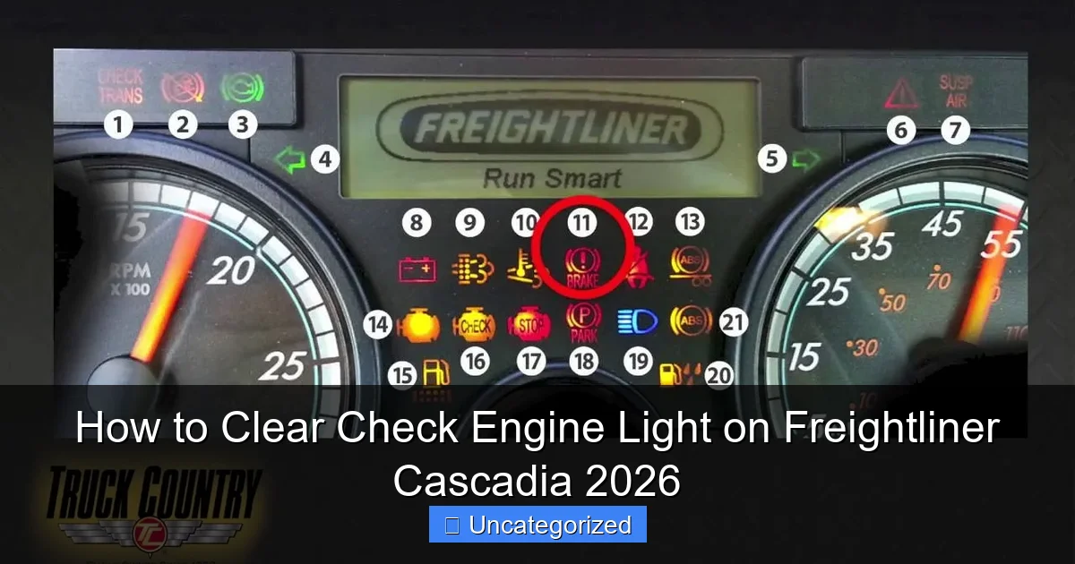 How to Clear Check Engine Light on Freightliner Cascadia 2026