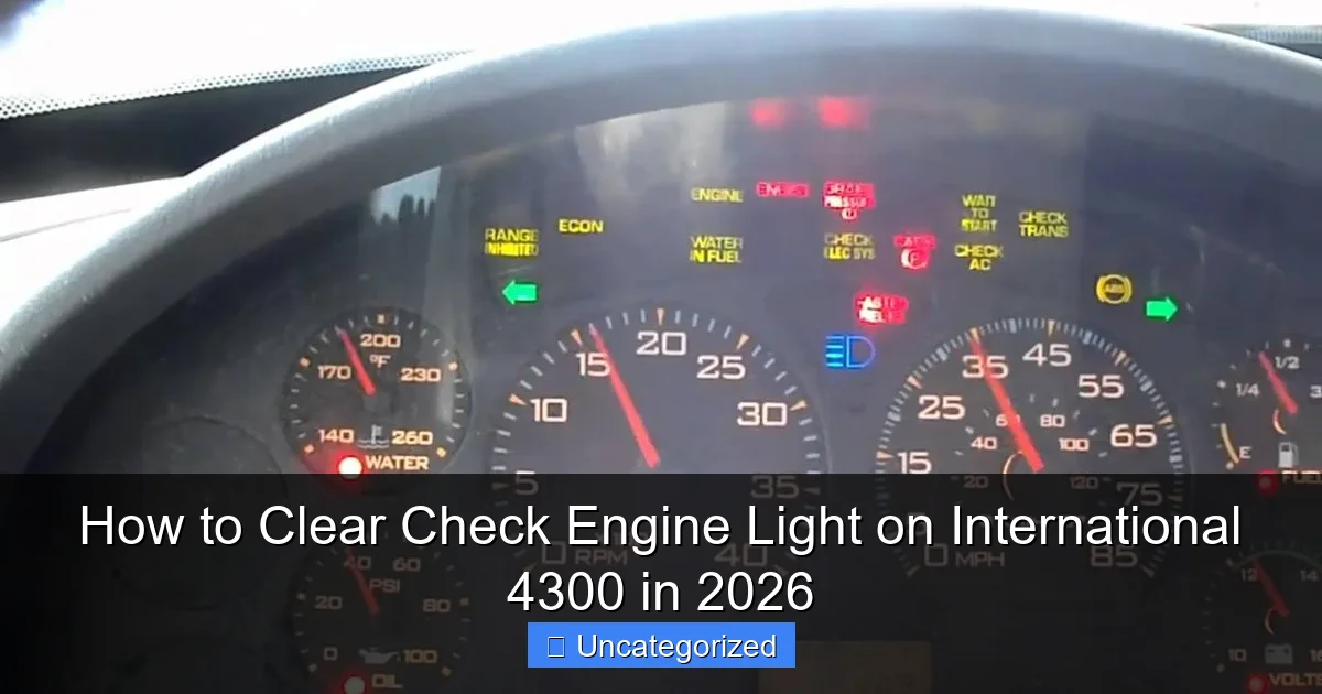 2018 INTERNATIONAL 4300 CHECK ENGINE LIGHT intelligence overview