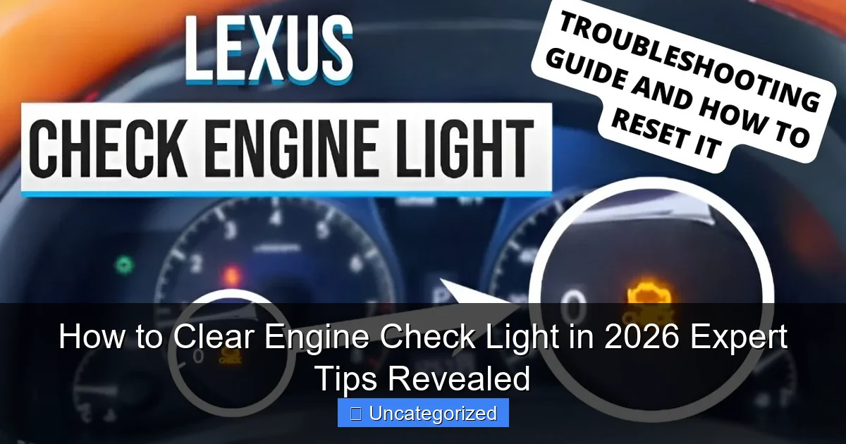 How to Clear Engine Check Light in 2026 Expert Tips Revealed