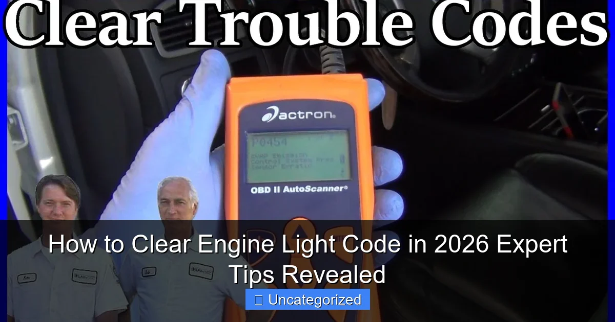 How to Clear Engine Light Code in 2026 Expert Tips Revealed