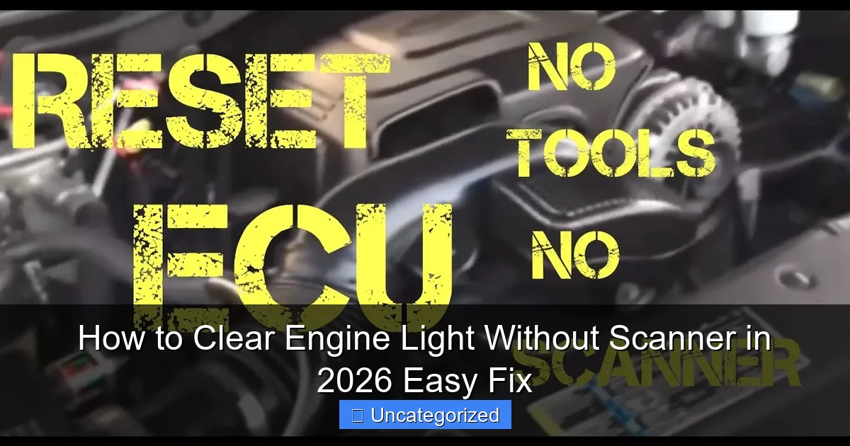 How to Clear Engine Light Without Scanner in 2026 Easy Fix