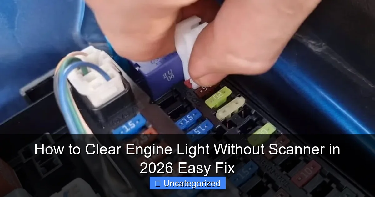 How to Clear Engine Light Without Scanner in 2026 Easy Fix