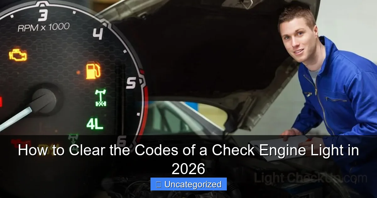 How to Clear the Codes of a Check Engine Light in 2026