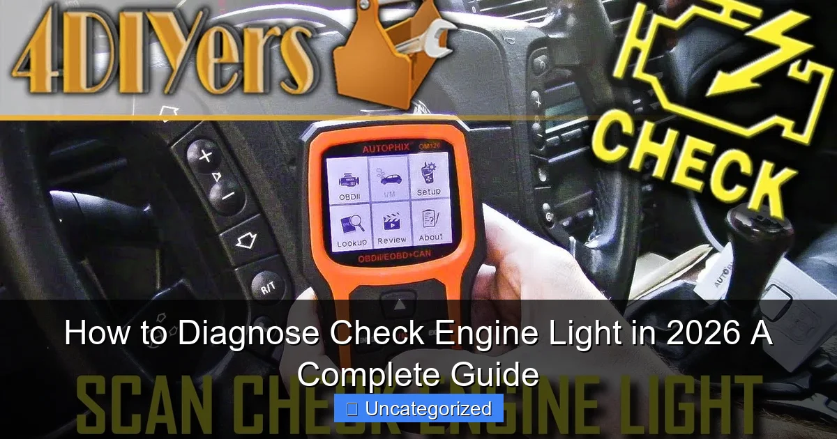 How to Diagnose Check Engine Light in 2026 A Complete Guide