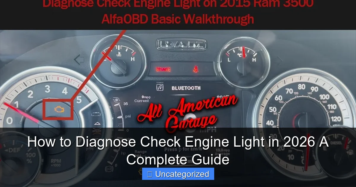 How to Diagnose Check Engine Light in 2026 A Complete Guide