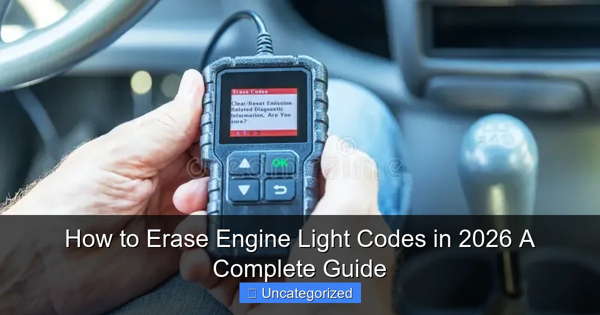 How to Erase Engine Light Codes in 2026 A Complete Guide