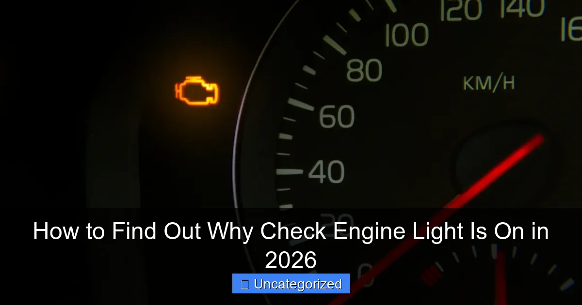 How to Find Out Why Check Engine Light Is On in 2026