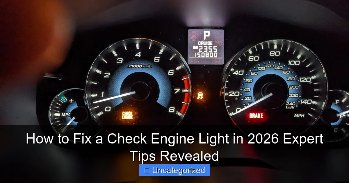 How to Fix a Check Engine Light in 2026 Expert Tips Revealed