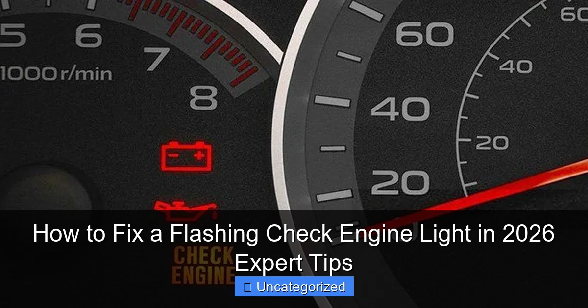How to Fix a Flashing Check Engine Light in 2026 Expert Tips