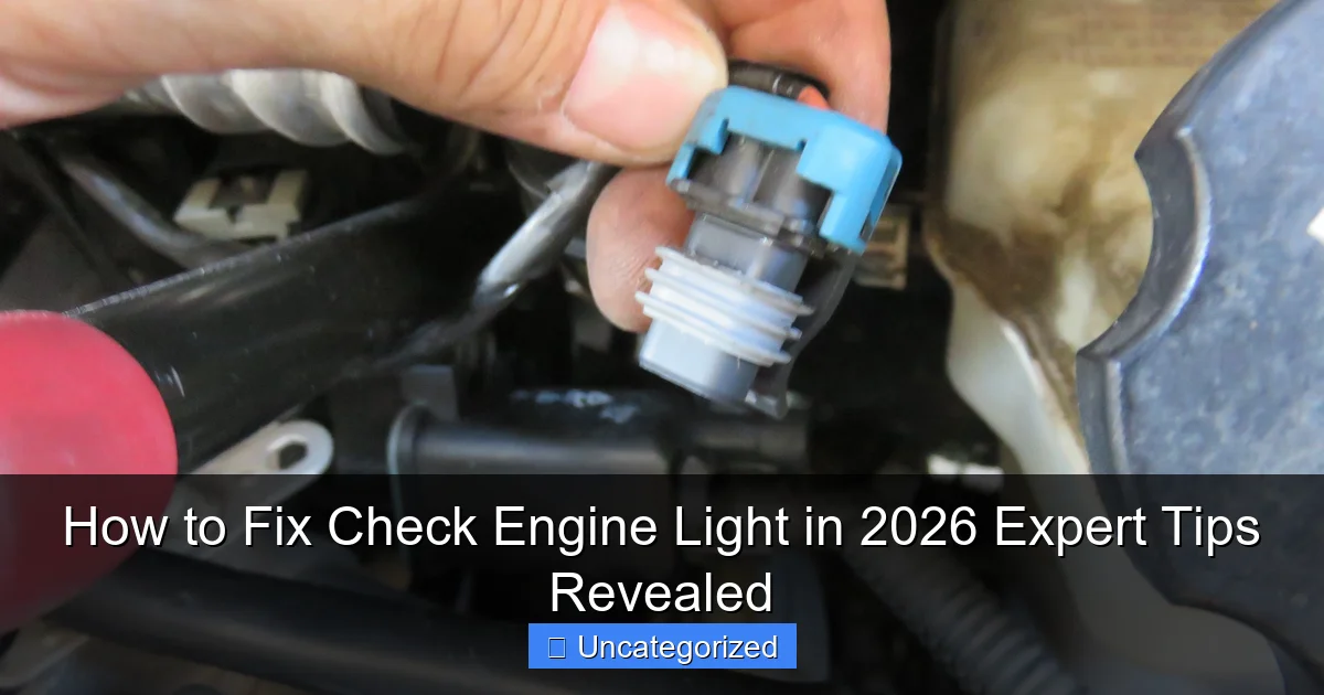 How to Fix Check Engine Light in 2026 Expert Tips Revealed