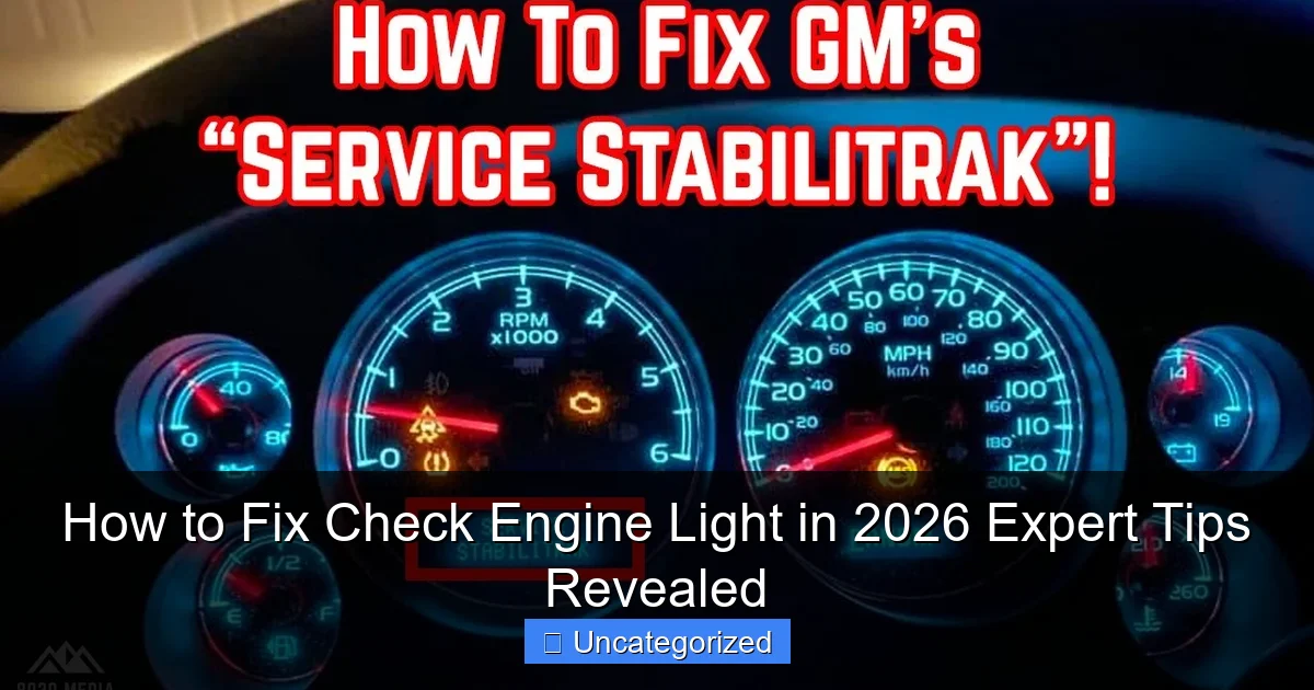 How to Fix Check Engine Light in 2026 Expert Tips Revealed