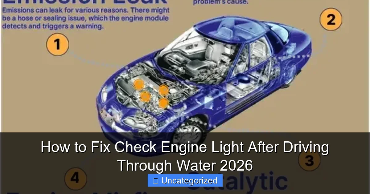 How to Fix Check Engine Light After Driving Through Water 2026
