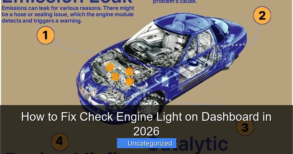 How to Fix Check Engine Light on Dashboard in 2026