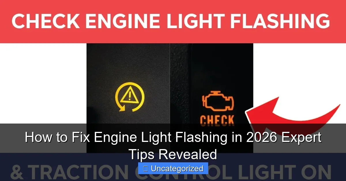 How to Fix Engine Light Flashing in 2026 Expert Tips Revealed