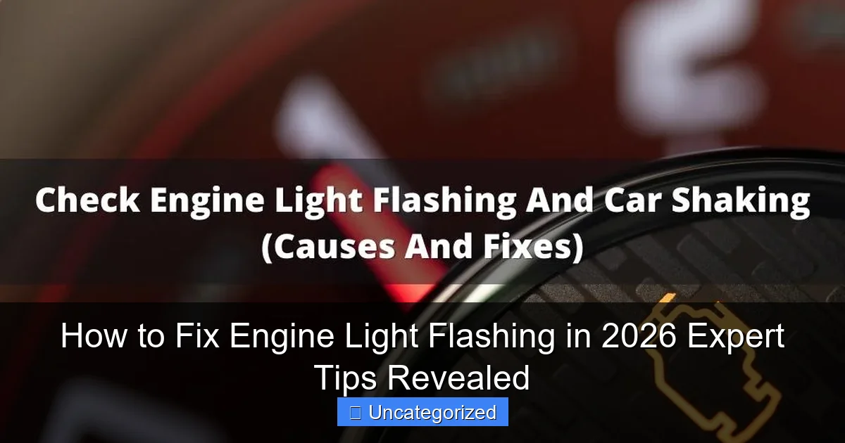 How to Fix Engine Light Flashing in 2026 Expert Tips Revealed