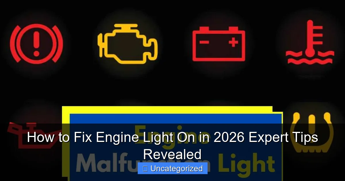 How to Fix Engine Light On in 2026 Expert Tips Revealed