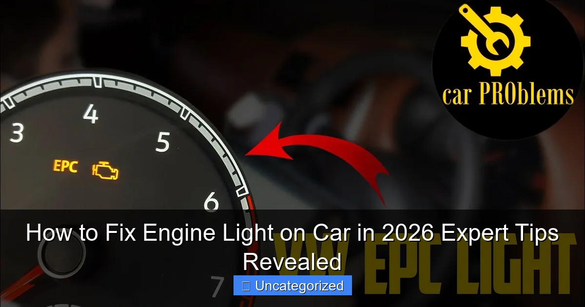 How to Fix Engine Light on Car in 2026 Expert Tips Revealed