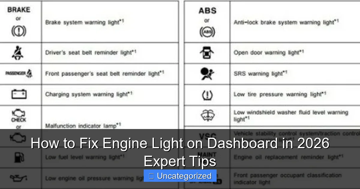 How to Fix Engine Light on Dashboard in 2026 Expert Tips