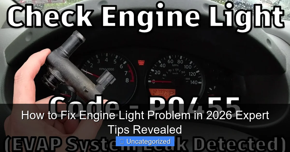 How to Fix Engine Light Problem in 2026 Expert Tips Revealed