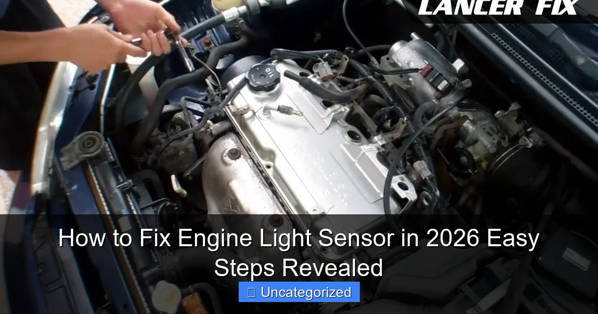 How to Fix Engine Light Sensor in 2026 Easy Steps Revealed