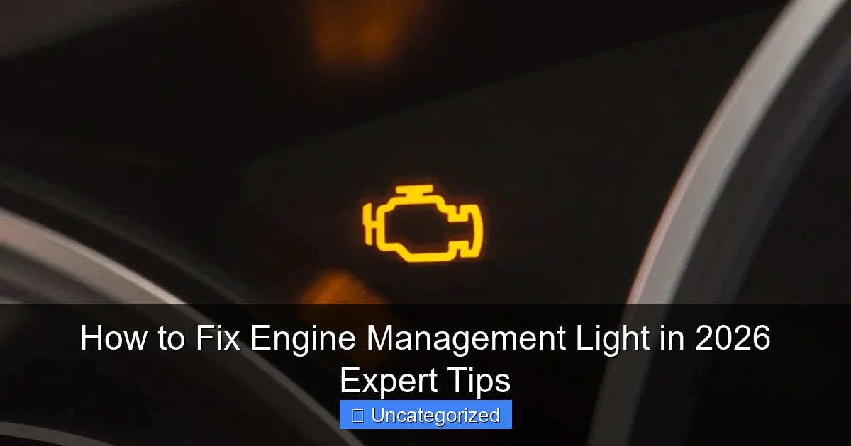 How to Fix Engine Management Light in 2026 Expert Tips