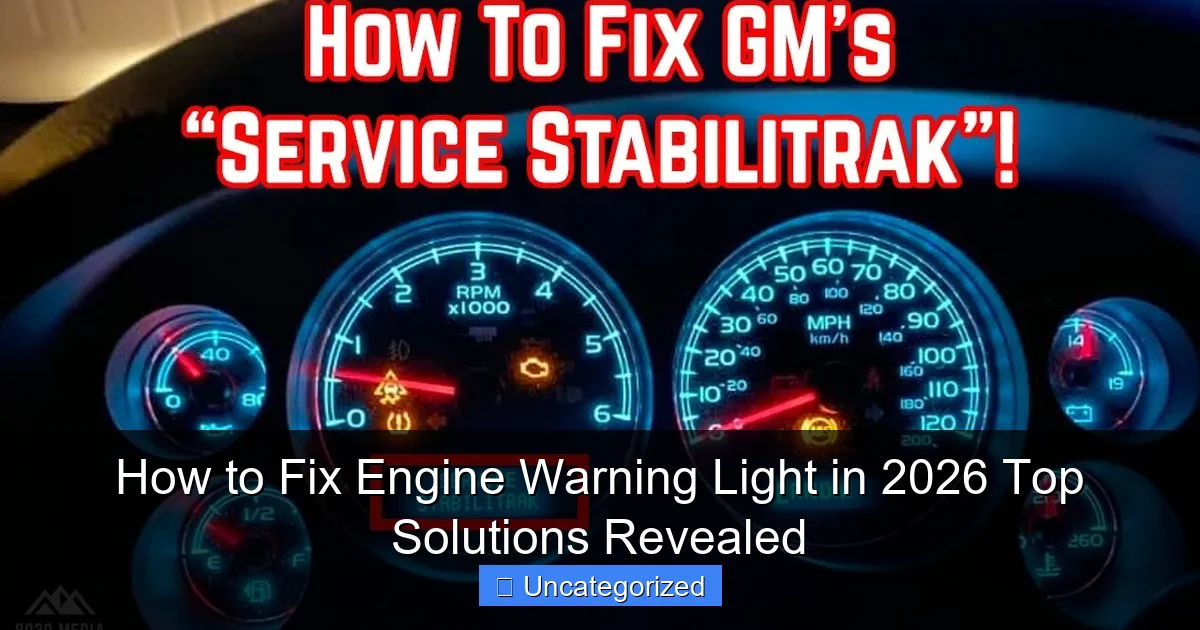 How to Fix Engine Warning Light in 2026 Top Solutions Revealed