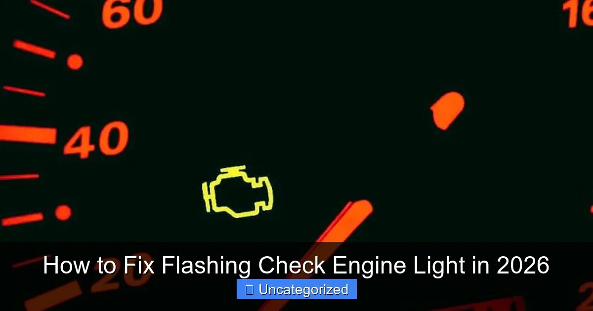 How to Fix Flashing Check Engine Light in 2026