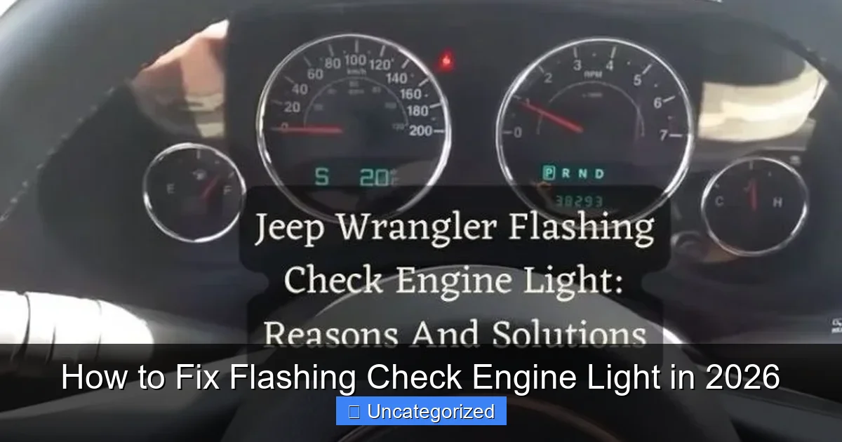 How to Fix Flashing Check Engine Light in 2026