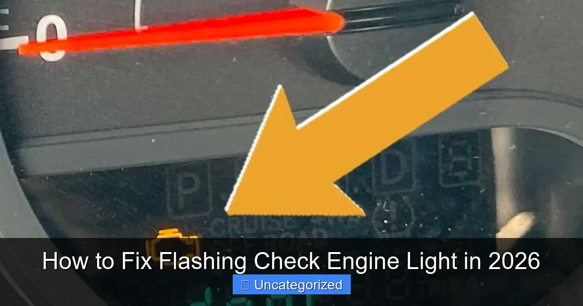 How to Fix Flashing Check Engine Light in 2026