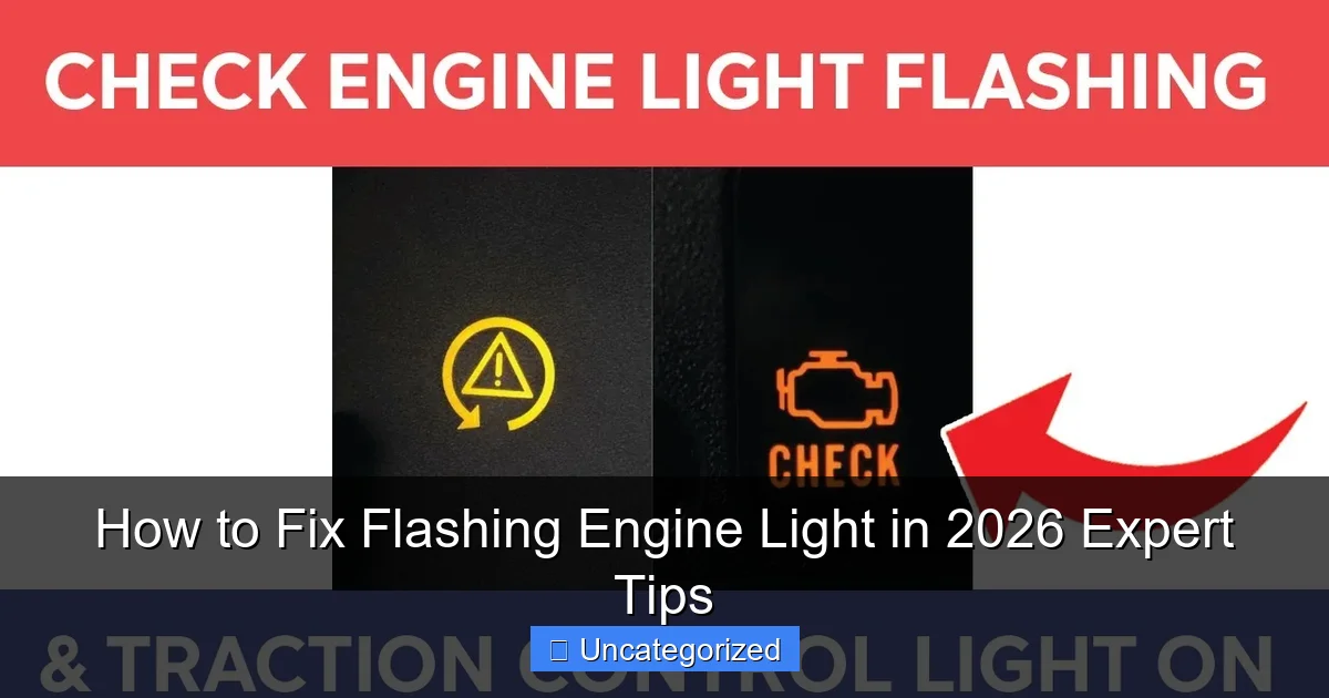 How to Fix Flashing Engine Light in 2026 Expert Tips