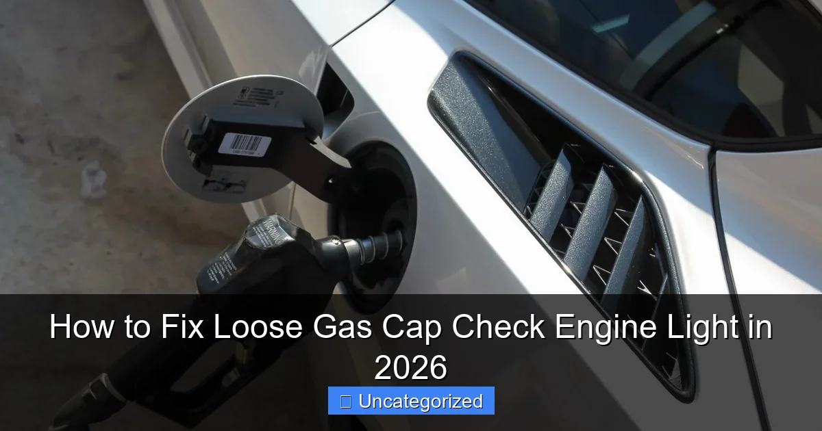 How to Fix Loose Gas Cap Check Engine Light in 2026