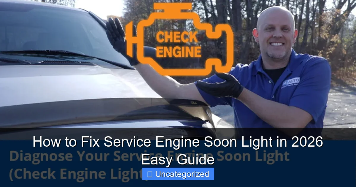 How to Fix Service Engine Soon Light in 2026 Easy Guide