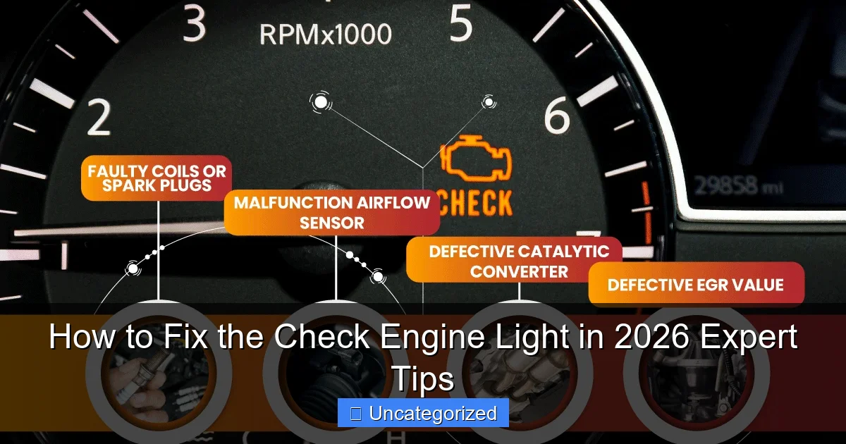 How to Fix the Check Engine Light in 2026 Expert Tips
