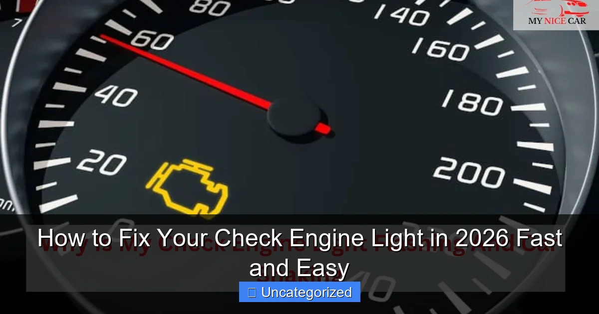 How to Fix Your Check Engine Light in 2026 Fast and Easy