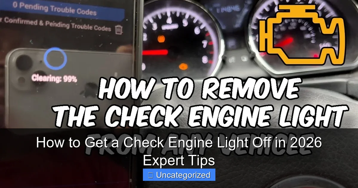 How to Get a Check Engine Light Off in 2026 Expert Tips