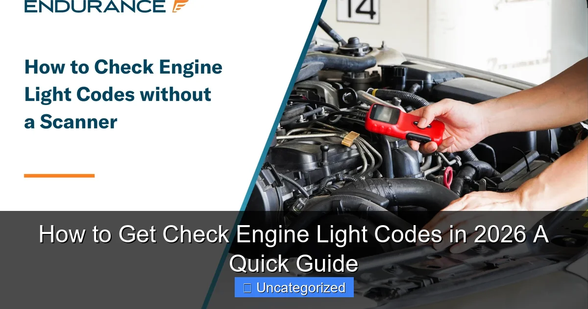 How to Get Check Engine Light Codes in 2026 A Quick Guide