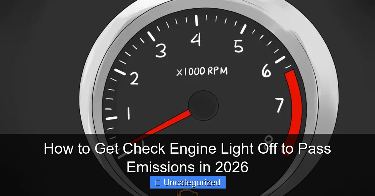 How to Get Check Engine Light Off to Pass Emissions in 2026