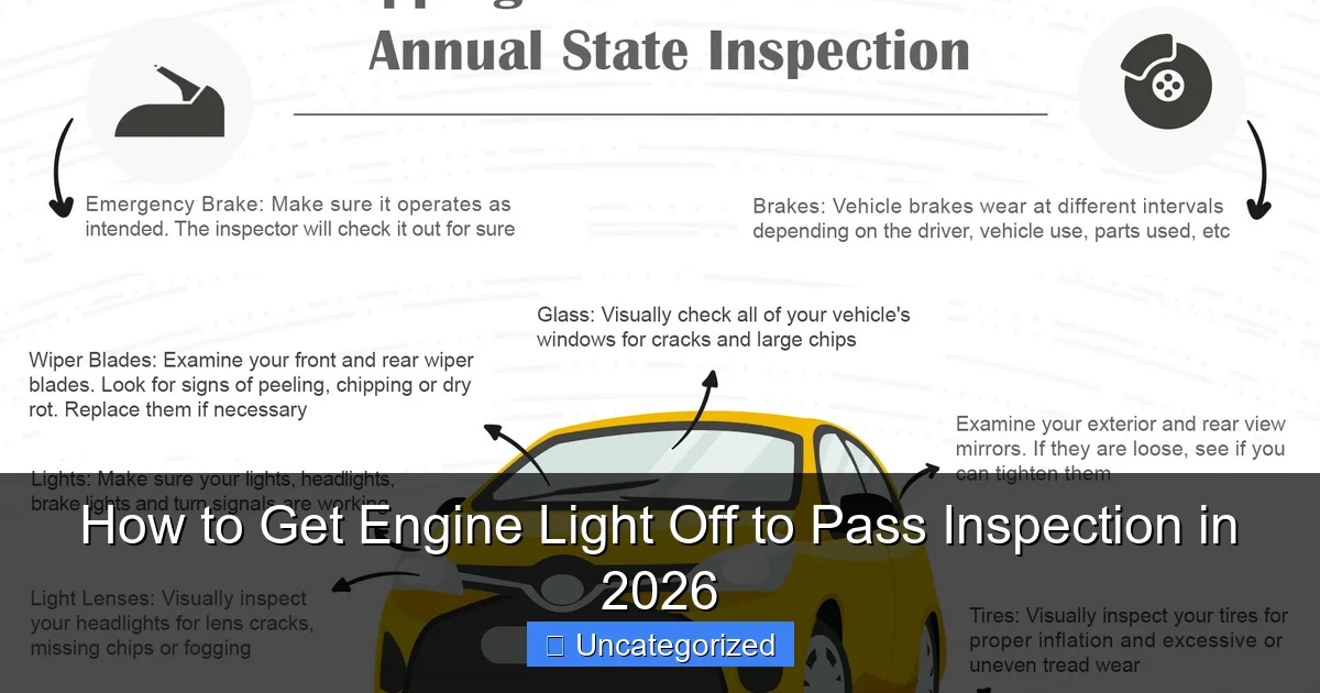How to Get Engine Light Off to Pass Inspection in 2026