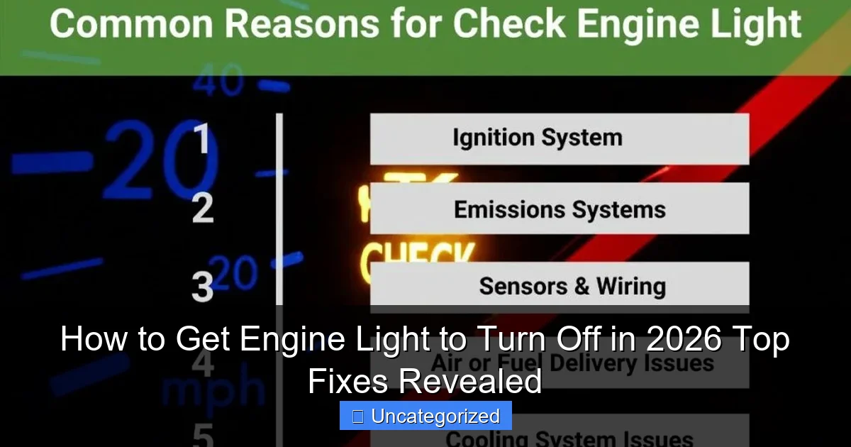 How to Get Engine Light to Turn Off in 2026 Top Fixes Revealed