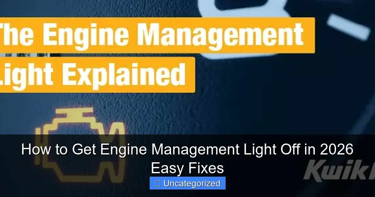How to Get Engine Management Light Off in 2026 Easy Fixes