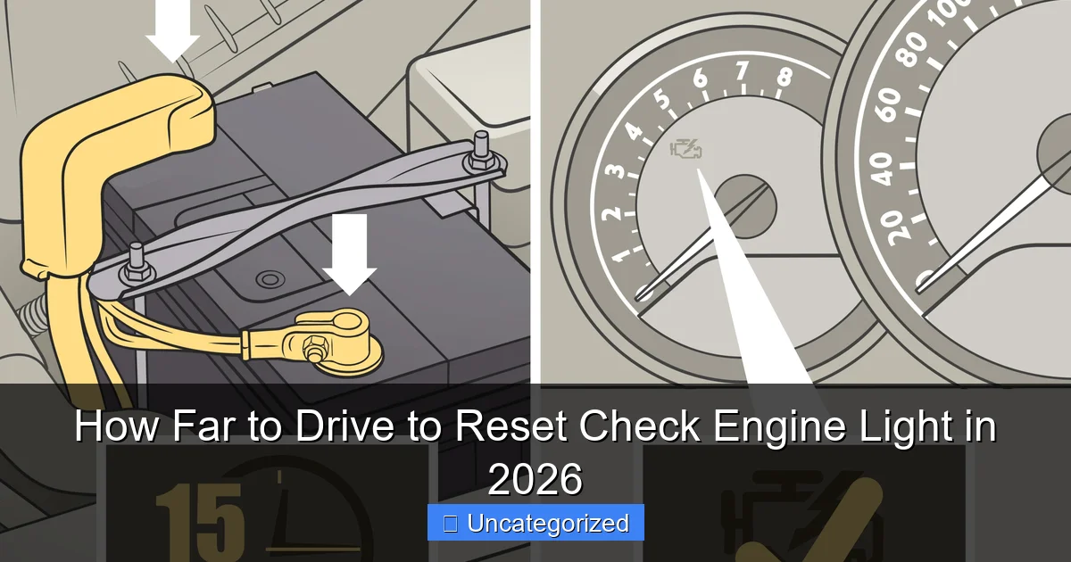 How Far to Drive to Reset Check Engine Light in 2026