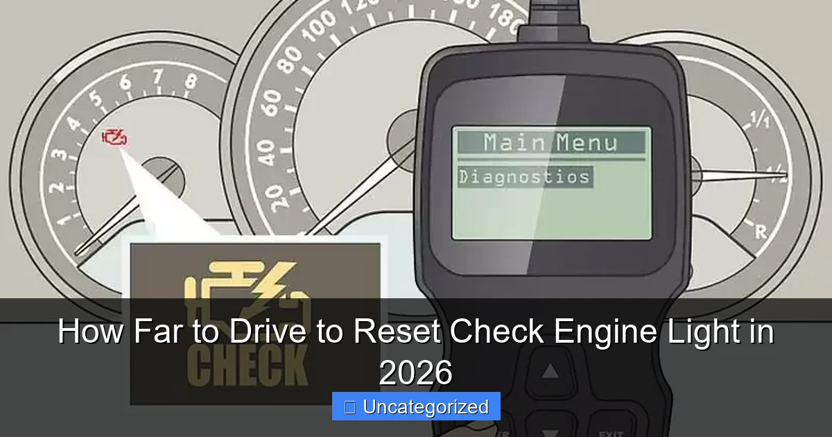 How Far to Drive to Reset Check Engine Light in 2026