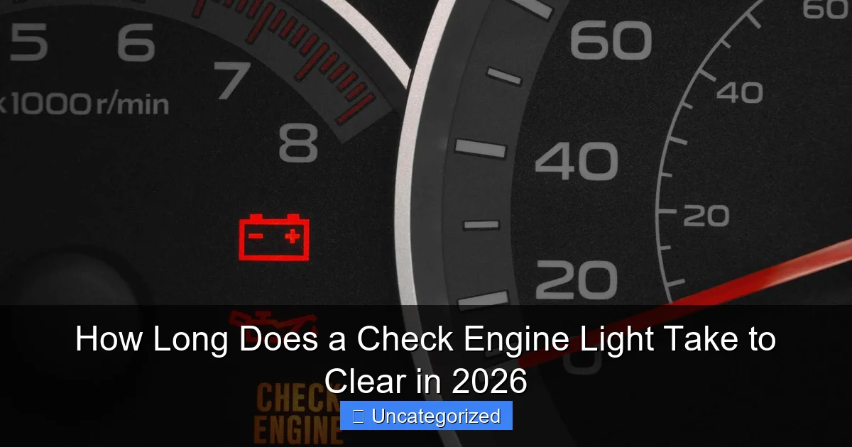 How Long Does a Check Engine Light Take to Clear in 2026
