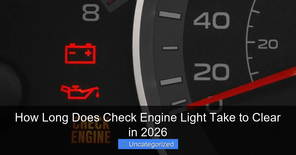 How Long Does Check Engine Light Take to Clear in 2026