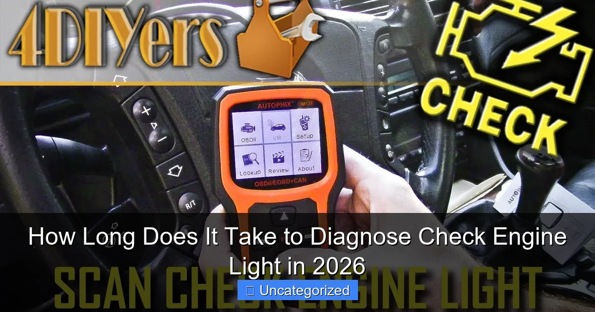 How Long Does It Take to Diagnose Check Engine Light in 2026