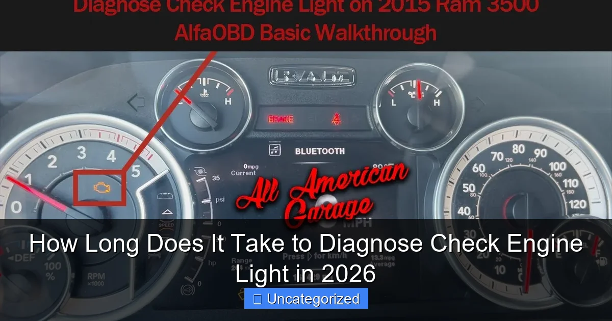 How Long Does It Take to Diagnose Check Engine Light in 2026