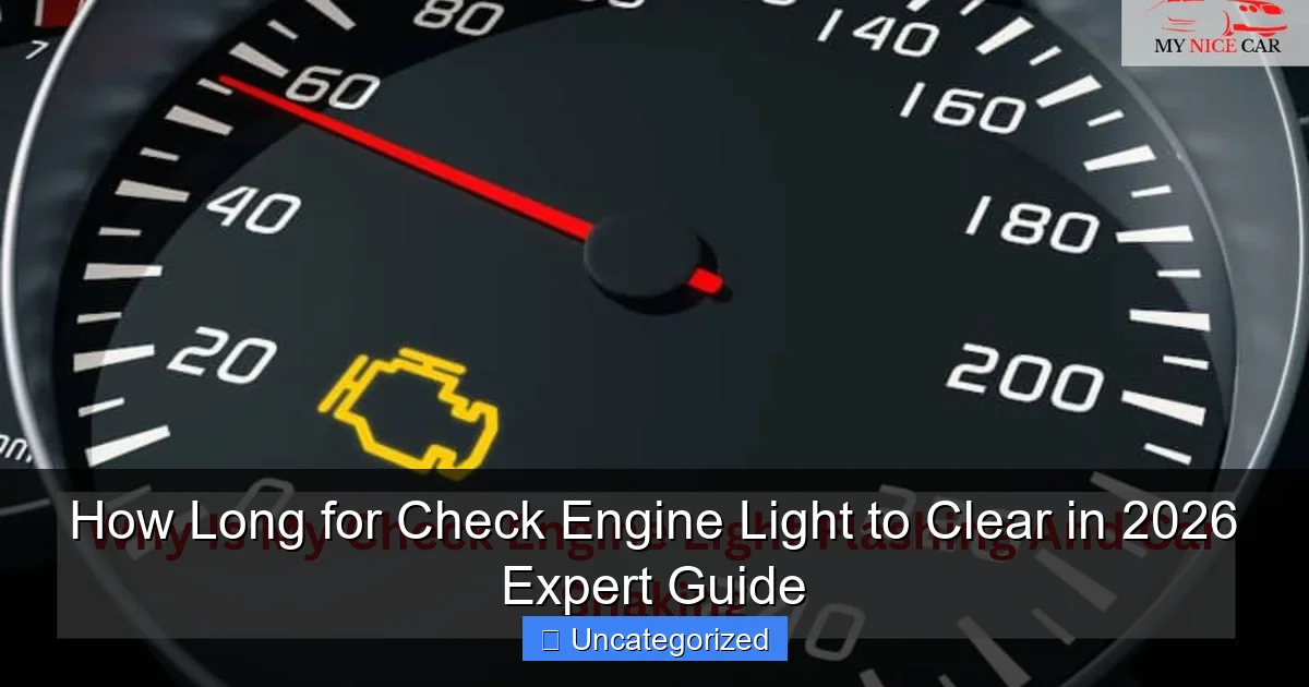 How Long for Check Engine Light to Clear in 2026 Expert Guide