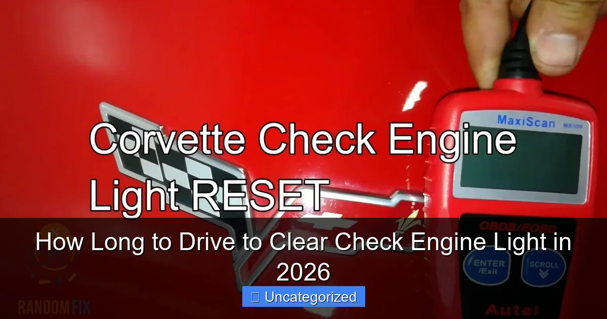 How Long to Drive to Clear Check Engine Light in 2026